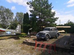 Exhibit of military equipment in café "Dakota"