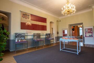 Cēsis History and Art Museum exhibition “The Red, White and Red Flag in the History of Cēsis and Latvia”. Source: Gita Memmēna