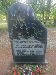 Rahvuspartisanide mälestusmärk Slīterāni kalmistul. Foto: Līga Salde