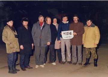From right: Dainis Ābelītis, Jānis Grava, Jānis Olmanis, Aivars Vīksna, Juris Miķelsons, Tālavs Megnis, Uldis Rolmanis and Jānis Beikmanis from Cēsis. Source: Jānis Olmanis