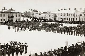 Somu jēgeri Vasas ostā, 1918. gada februāris.