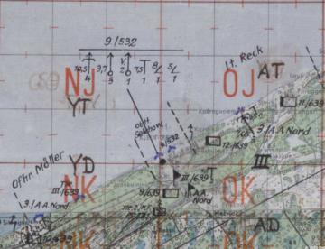 Šo sektoru aizsargāja Apmācību divīzijas “Kurland” 639. kājnieku pulka 3. bataljons ar četriem 45 mm padomju trofeju prettanku lielgabaliem un artilērijas diviziona “Ziemeļi” 3. bateriju, kurā bija trīs 76,2 mm padomju trofeju lielgabali