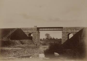 Dzelzceļa tilts pār Amatu.1889.gada 20 junijs. Avots: Igaunijas Nacionālais arhīvs
