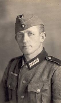 German army soldier Hermann Faul, 1940s. Source: Kurlandkessel.de.