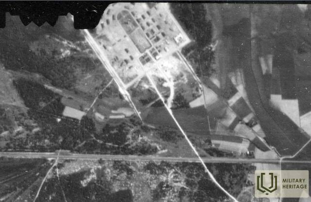 Salaspils nometnes aerofoto. 1944. Avots: Latvijas Nacionālais arhīvs