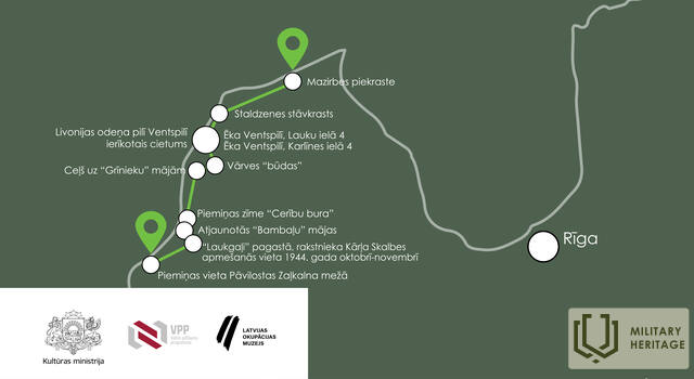 Atceres maršruts Kurzemē aicina Jūs doties Mazirbe-Staldzene-Ventspils-Vārve-Jūrkalne-Pāvilosta. Maršruts sagatavots sadarbībā ar Valsts pētījumu programmu, Okupācijas muzeju un Kultūras ministriju